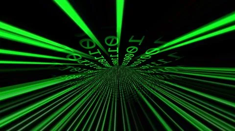 Driving through the hi tech data tunnel concept 스톡 일러스트