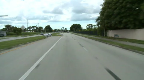 Driving through Housing Subdivision - Time Lapse 1 of 2 Stock Footage 540449