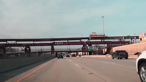 Driving through I90 7&amp; I94 Stock Footage 147786698