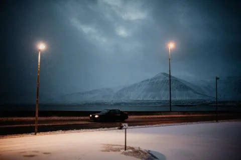 Driving through Iceland Stock Photos