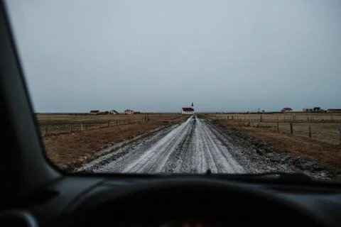 Driving through Iceland Stock Photos