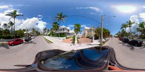 Driving through the Keys 360vr equirectangular footage Video stock 91220007