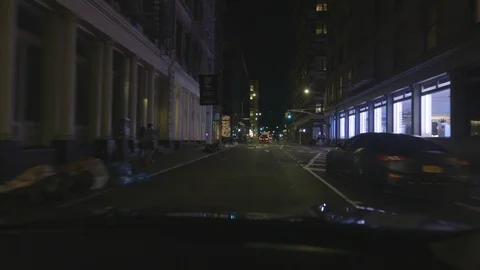 Driving through Manhattan view from car Stock Footage 118164119