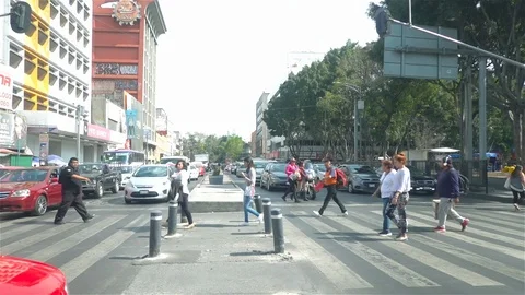 Driving through Mexico City Stock Footage 124061649