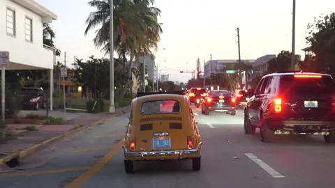 Driving Through Miami Beach Florida Collins Avenue Stock Footage 167530564