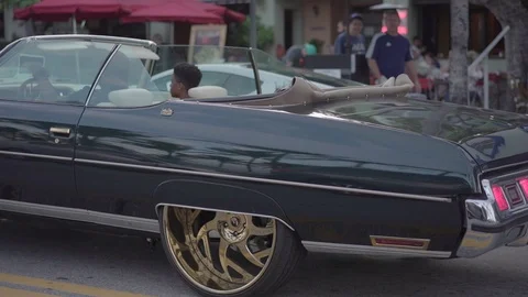 Driving Through Miami Traffic.  Driving On Miami Streets, Roads. Stock Footage 110574281