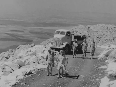 Driving through Middle Eastern desert Stock Footage 158024573