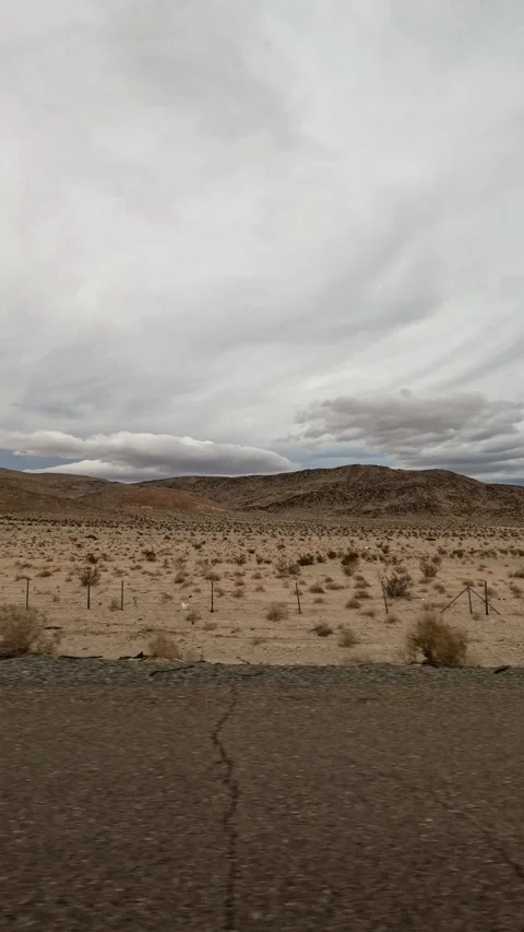 Driving Through Mojave Desert Landscape Along Interstate 15 California. Stock Footage 330307404