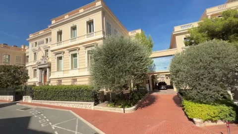Driving Through Monaco - Elevated Street View Stock Footage 346505741