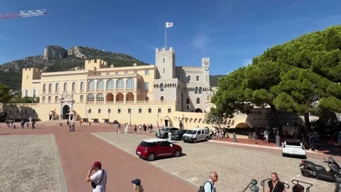Driving Through Monaco - Elevated Street View Stock Footage 346505778