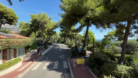 Driving Through Monaco - Elevated Street View Stock Footage 346505806