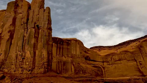 Driving Through Monument Valley Past Massive Red Rock Formations Stock Footage 309048987