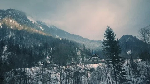 Driving through mountain with a beautiful view Vídeo Stock 86423169