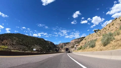 Driving Through The Mountain Stock Footage 123560663