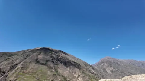 Driving Through Mountain Landscape Scenic Roadside View with Mountains, Soft Video stock 286332645