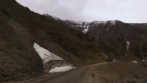 Driving Through Mountainous Terrain Stock Footage 107629923