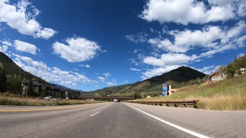 Driving Through The Mountains Stock Footage 123560426