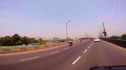 DRIVING THROUGH MUMBAI [Stabilisation; LUT] Stock Footage 58757343