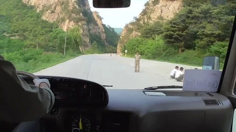 Driving through North Korea Stock-Footage 80992657