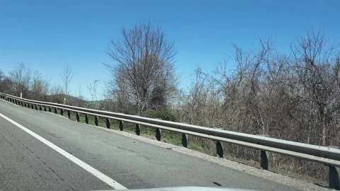 Driving Through Ohio in the Appalachian Mountains on a Clear Day Stock Footage 332382490