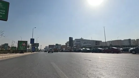 Driving Through Open Streets New Cairo Showing Modern Buildings Traffic And Vidéo 329812605