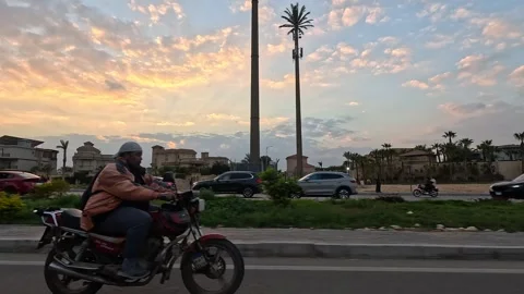 Driving Through Open Streets New Cairo Showing Modern Buildings Traffic And Vidéo 329893508