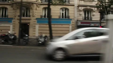 Driving Through Paris Streets Side View Stock Footage 51977112
