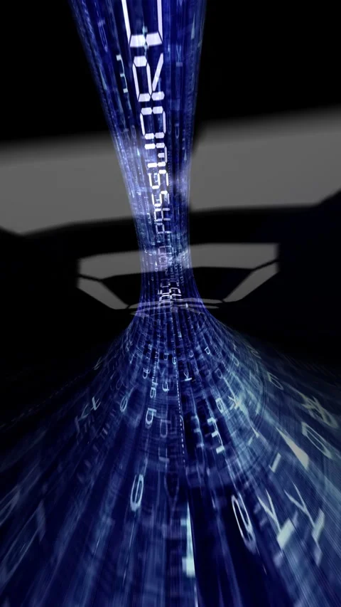 Driving through the password data tunnel vertical video Stock Footage 262377146