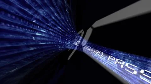Driving through the password data tunnel Stock-Illustration
