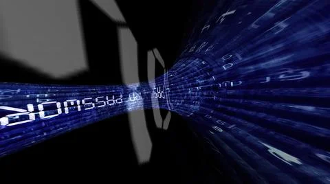 Driving through the password data tunnel Illustrazione stock