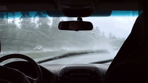 Driving through a rainstorm Stock Footage 116706132