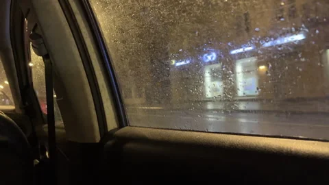 Driving Through the road in a rainy day  4k Stock Footage 256833893