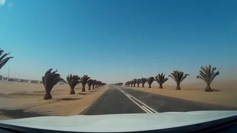Driving through a sand storm 2 Stock Footage 277202797