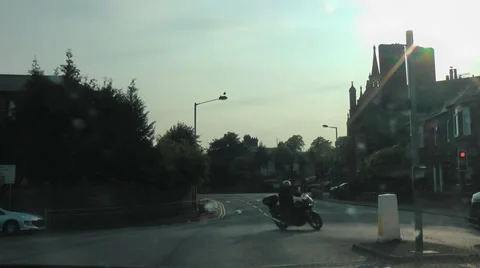 Driving through Scottish town Stock Footage 35831552