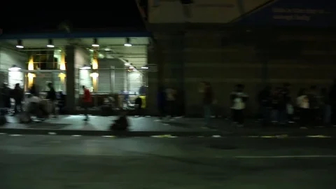 Driving Through Skid Row 2 Stock Footage 79026853