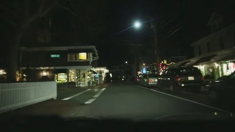 Driving through a small town at Christmas 3 스톡 동영상 81459629