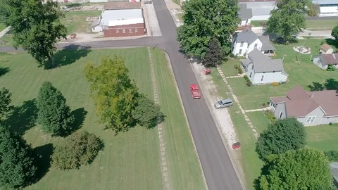 Driving through a Small town Video stock 97300044