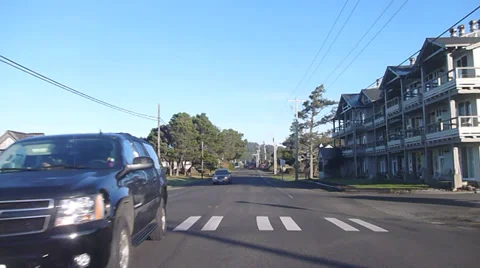 Driving Through Small Town Time Lapse Stock Footage 34260867