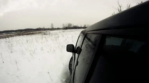 Driving through snow Stock-Footage 14807819