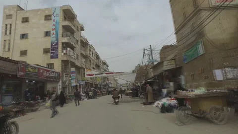 Driving through the streets of Aleppo (Syria) Stock Footage 106663980