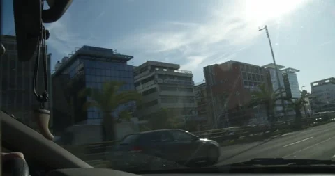 Driving Through Streets In Athens Greece POV - October 13, 2019 Stock Footage 337803693