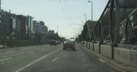 Driving Through Streets In Athens Greece POV - October 13, 2019 Stock Footage 337803726