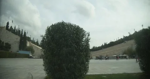 Driving Through Streets In Athens Greece at old olympa stadion, October 13, 2019 Vídeo Stock 337803881
