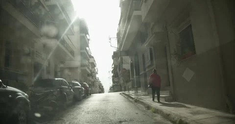 Driving Through Streets In Athens Greece POV - October 13, 2019 Stock Footage 337804129