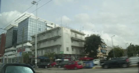 Driving Through Streets In Athens Greece POV - October 13, 2019 Stock Footage 337804357