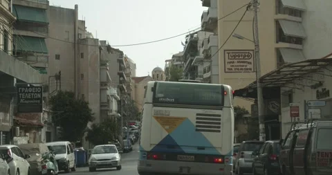 Driving Through Streets In Athens Greece POV - October 13, 2019 Stock Footage 337804567