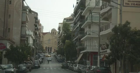 Driving Through Streets In Athens Greece POV - October 13, 2019 Stock Footage 337804594
