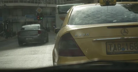 Driving Through Streets In Athens Greece POV - October 13, 2019 Stock Footage 337804608