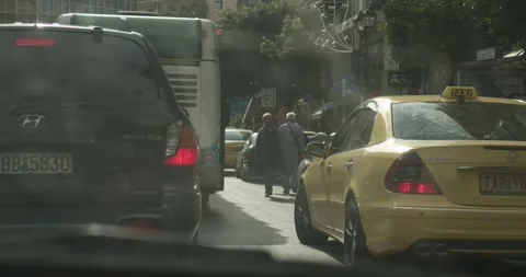 Driving Through Streets In Athens Greece POV - October 13, 2019 Stock Footage 337804618
