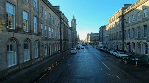 Driving through the streets of Edinburgh - EDINBURGH, UNITED KINGDOM - JANUARY Stock-Footage 124601916
